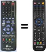 Télécommande équivalente LG BD650