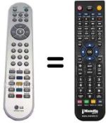 Replacement remote control LG RZ15LA66
