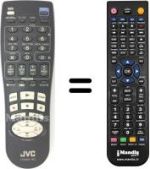 Gleichwertige Fernbedienung JVC HR-J656