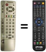 Gleichwertige Fernbedienung Panasonic TH-42PA20