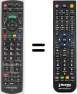 Télécommande équivalente Panasonic TX-L37S20ES