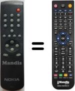 Gleichwertige Fernbedienung Nokia RCN641