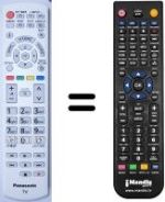 Télécommande équivalente Panasonic TX-L39E6EW