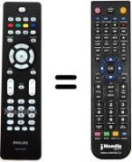Télécommande équivalente Philips 37PFL7562D / 10