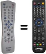 Télécommande équivalente Philips VR620