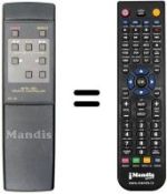 Télécommande équivalente RC58