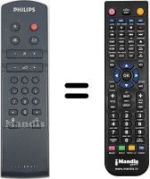 Télécommande équivalente Philips 52ZZ3535-18B