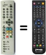 Télécommande équivalente Metz 84TD88100HT