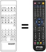 Replacement remote control Sharp RRMCG0739BMSA