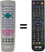 Télécommande équivalente Sharp VC-M301SM