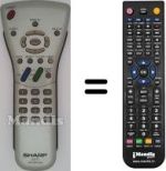 Télécommande équivalente Sharp RCT5603