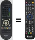 Télécommande équivalente Sharp LC-32FH510E