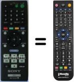 Télécommande équivalente Sony BDP-S483