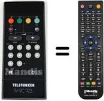 Télécommande équivalente Telefunken MP142S