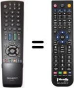 Télécommande équivalente Sharp LC-40LU705E