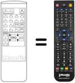 Télécommande équivalente Crown CTV3705