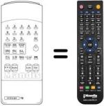 Télécommande équivalente Mivar 15M1