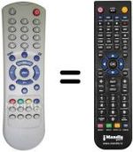 Télécommande équivalente Amstrad TV21EC4