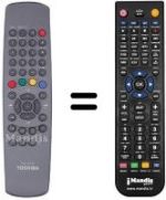 Télécommande équivalente Toshiba 076N0GX020