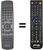 Télécommande équivalente Toshiba 076R0EY020