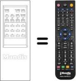 Télécommande équivalente Toshiba XR9227