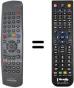 Télécommande équivalente Toshiba 42WH46P