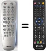 Gleichwertige Fernbedienung Philips VR750