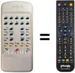 Télécommande équivalente Mivar 21S3