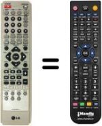 Replacement remote control LG 6710CDAK11C