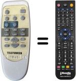 Télécommande équivalente Telefunken TSP-610 REMOTE