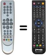 Télécommande équivalente Vestel SAT507DS