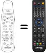 Télécommande équivalente Grundig DTR1200