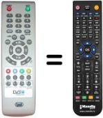 Télécommande équivalente Televes DTR7142