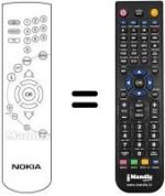 Télécommande équivalente Nokia DVB9500SMEDIA
