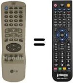 Télécommande équivalente Irradio DVD630