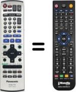 Télécommande équivalente Panasonic DMRE-65