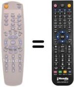 Télécommande équivalente Irradio DVD10HT