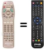 Télécommande équivalente Panasonic DMRE-20