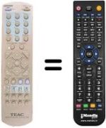Télécommande équivalente TEAK DV3500