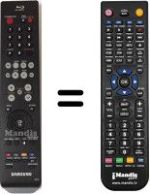 Télécommande équivalente Samsung BDP2500