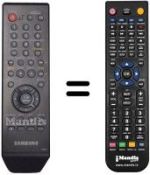 Gleichwertige Fernbedienung Samsung DVD-1080P9