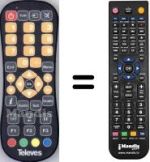 Télécommande équivalente Televes REF.5111
