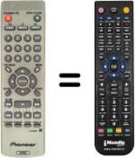 Télécommande équivalente Pioneer DV550