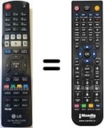 Télécommande équivalente LG HVS59054
