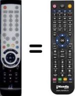 Télécommande équivalente WHV15754W