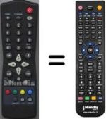 Télécommande équivalente HVS54705