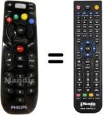 Télécommande équivalente Philips HVS57261