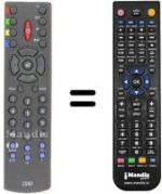 Télécommande équivalente Hypson HVS54407
