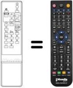 Télécommande équivalente Toshiba WHV7814