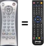 Replacement remote control WHV7751